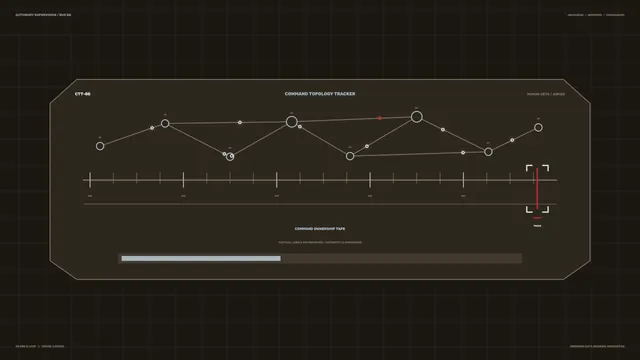 Sci-Fi Command Topology HUD with Target Tracker – 4K Wallpaper