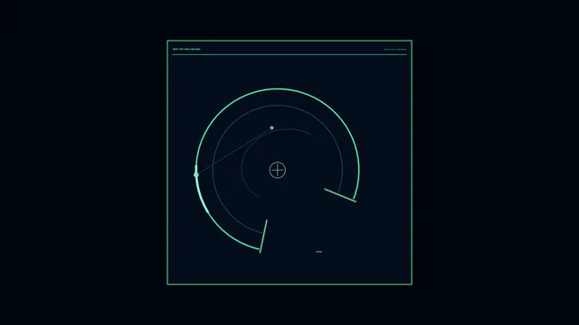 Green Circular Radar Analysis HUD 4K Sci-Fi Wallpaper