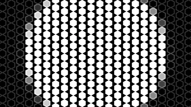 Glowing Hexagon Grid Black and White 4K Wallpaper