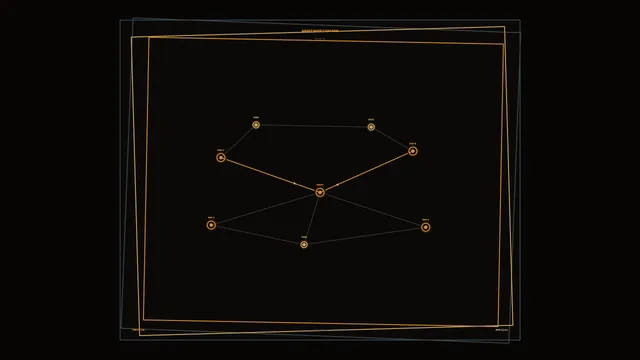 Orange Telemetry Network HUD Interface 4K Wallpaper