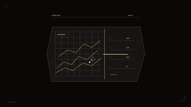 Sci-Fi Telemetry HUD Dashboard Wallpaper with Graph and Metric Readouts