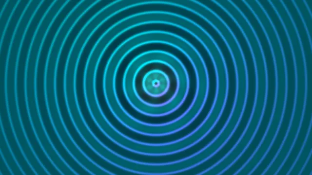 Concentric Radar Scanner HUD Wallpaper in Cyan and Violet