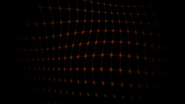 Glowing Orange Wave Grid on Black 4K Wallpaper
