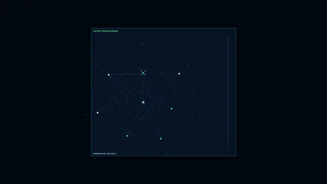 4K Solar Output Radar HUD Wallpaper
