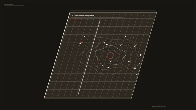Sci-Fi Convergence Surface Map HUD Diagnostic Screen 4K Wallpaper