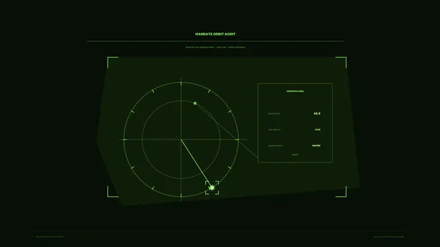 Phosphor Green Orbital Audit HUD 4K Sci-Fi Wallpaper