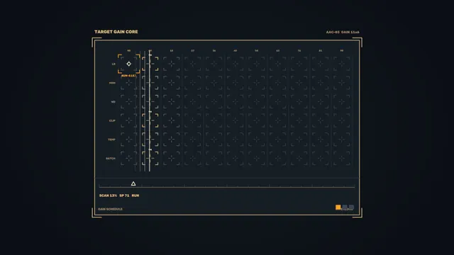 Target Gain Core Sci-Fi HUD Grid Interface Wallpaper