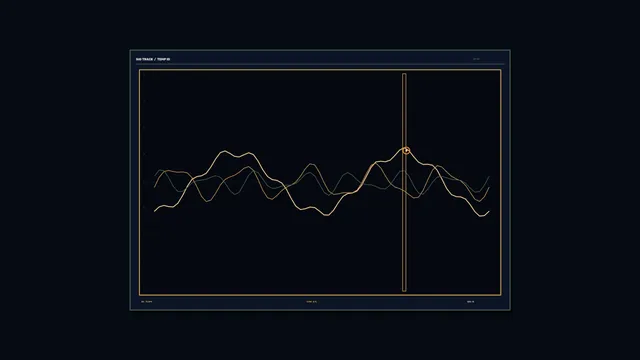 Signal Trace Telemetry Graph HUD – 4K Sci-Fi Wallpaper