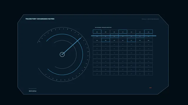 Trajectory Covariance Matrix Spacecraft Navigation HUD