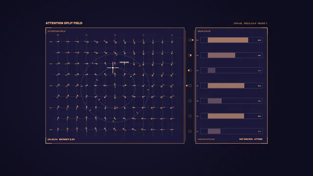 Attention Split Field Sci-Fi HUD 4K Wallpaper