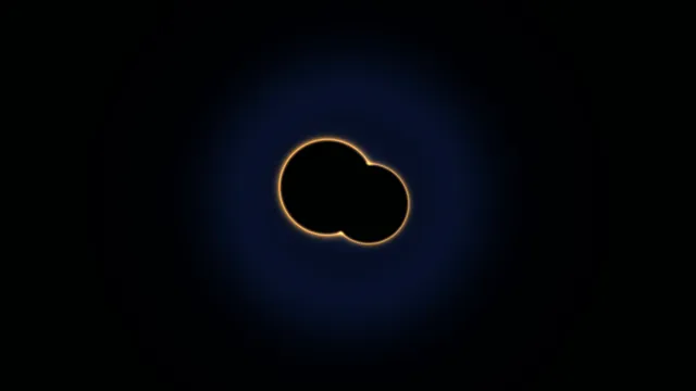 Abstract Sci-Fi HUD with Amber Circular Eclipse Graphic
