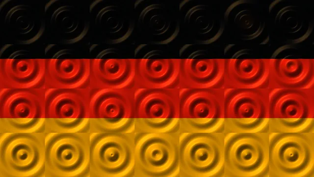 German Tricolor in Repeating Circular Folds 4K Wallpaper