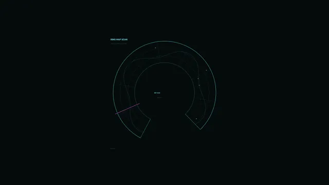 Circular Ring Map Scan HUD 4K Wallpaper