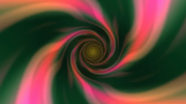 Abstract Pink and Green Spiral Vortex 4K Wallpaper