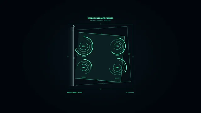 Sci-Fi Effect Assessment HUD with Circular Telemetry Gauges – 4K Wallpaper