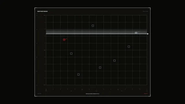 Dam Face Radar Monitoring HUD Grid 4K Wallpaper