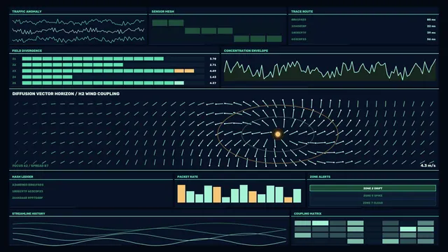 Cybersecurity Traffic Anomaly HUD Dashboard 4K Sci-Fi Wallpaper