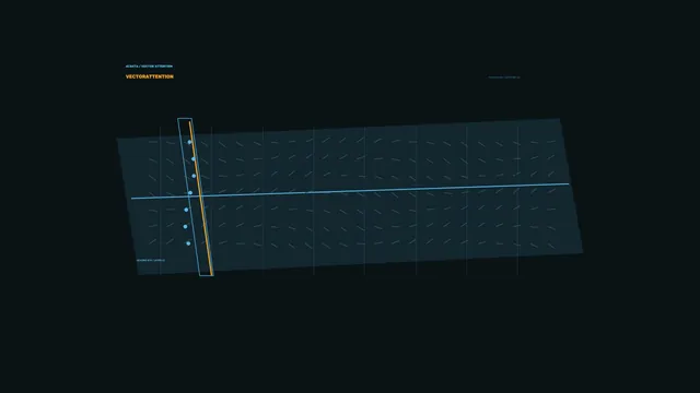 Cyan Vector Field Telemetry HUD with Orange Alignment Marker 4K Wallpaper