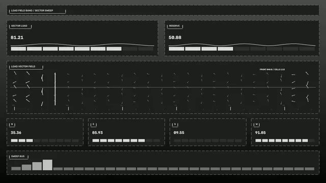 Vector Field Data Monitoring HUD 4K Sci-Fi Wallpaper