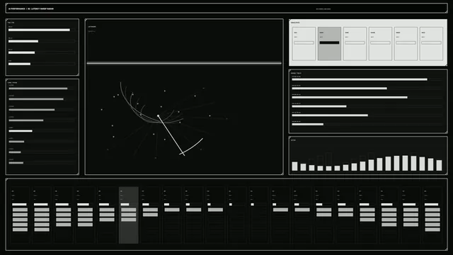 Monochrome Sci-Fi Telemetry HUD Dashboard 4K Wallpaper