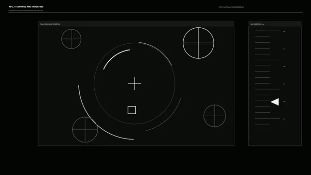 Sci-Fi Control Rod Targeting HUD 4K Wallpaper