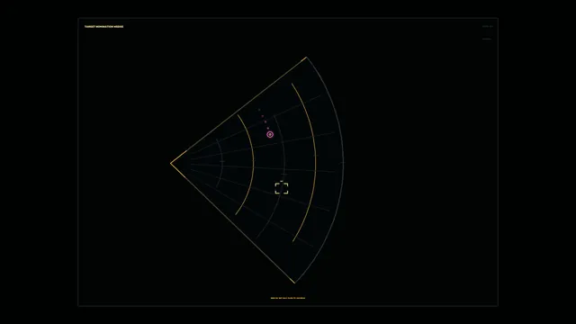 Sci-Fi Radar Wedge HUD Interface with Target Markers