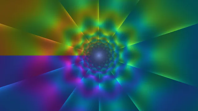Glowing Geometric Gateway with Radial Light Rays 4K Wallpaper