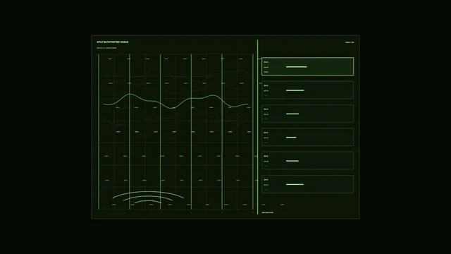 Green Bathymetric Sonar HUD Dashboard 4K Wallpaper