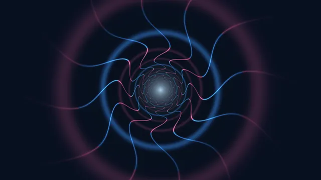 Neon Blue and Magenta Radial Tunnel 4K Wallpaper
