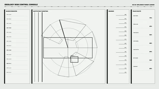 Monochrome Sci-Fi Influence Target Ledger HUD Wallpaper