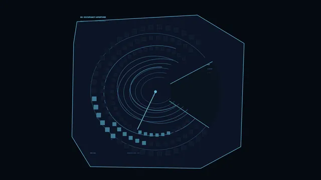Futuristic Circular Sensor HUD Interface 4K Wallpaper