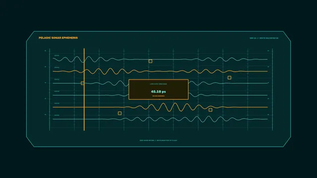 Futuristic Sonar Echo Telemetry HUD
