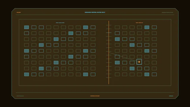 Spacecraft Guidance Control Matrix Sci-Fi HUD 4K Wallpaper