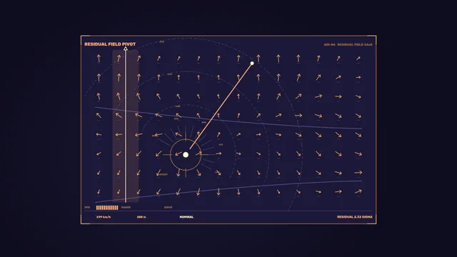 Residual Field Pivot HUD 4K Sci-Fi Wallpaper