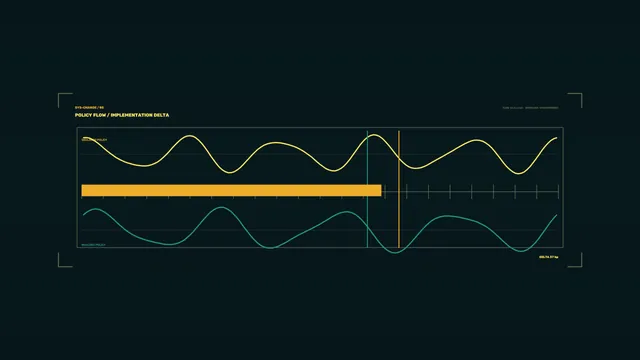 Sci-Fi Policy Flow Telemetry HUD Dashboard – 4K Wallpaper