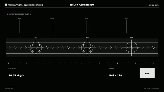 Coolant Flow Monitoring HUD 4K Sci-Fi Wallpaper