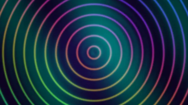 Neon Concentric Scanner HUD Wallpaper