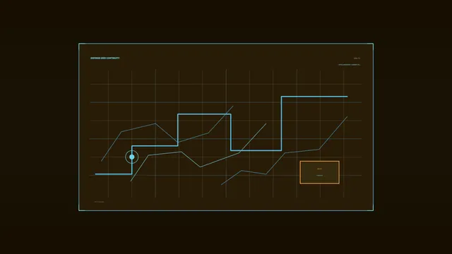 Sci-Fi Infrastructure Monitoring HUD with Cyan Telemetry Grid