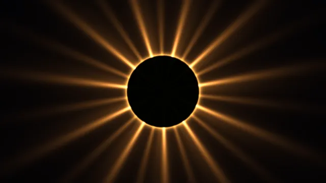 Amber Eclipse Circular HUD Screen Graphic 4K