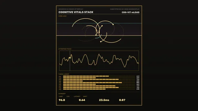 Cognitive Vitals Telemetry HUD Dashboard 4K Wallpaper