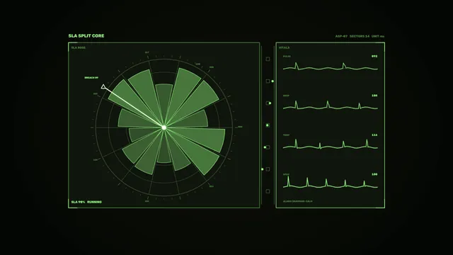Green Sci-Fi System Status HUD Wallpaper
