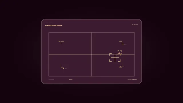 Vector Alignment HUD Dashboard with Crosshair Reticle — 4K Sci-Fi Wallpaper