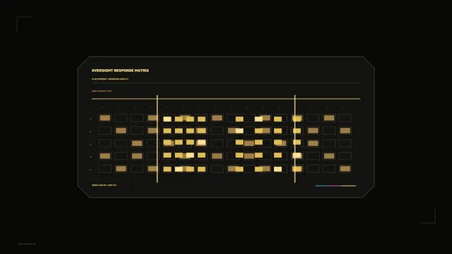 Oversight Response Matrix HUD 4K Sci-Fi Wallpaper