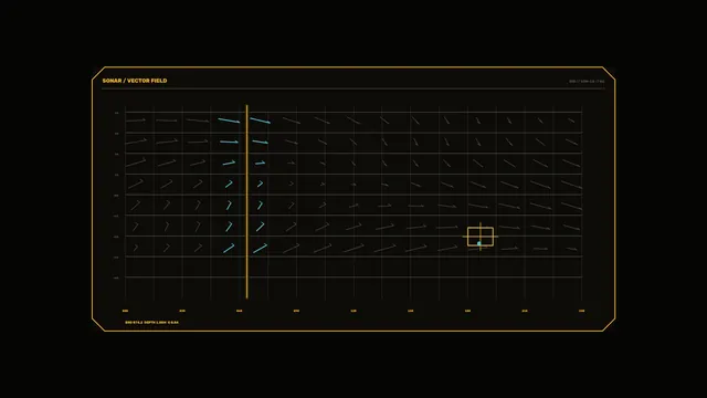 Sonar Vector Field Tracking HUD 4K Wallpaper
