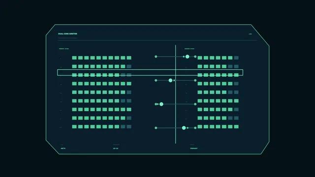 Teal Dual-Panel Telemetry HUD 4K Sci-Fi Wallpaper
