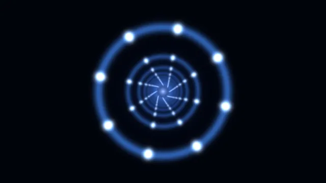 Abstract Blue Concentric Light Rings 4K Wallpaper