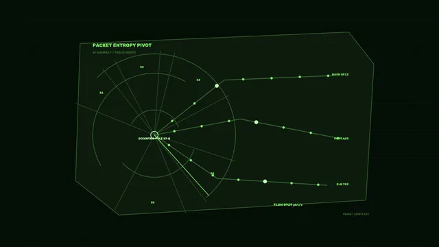 Green Packet Entropy Telemetry HUD 4K Wallpaper
