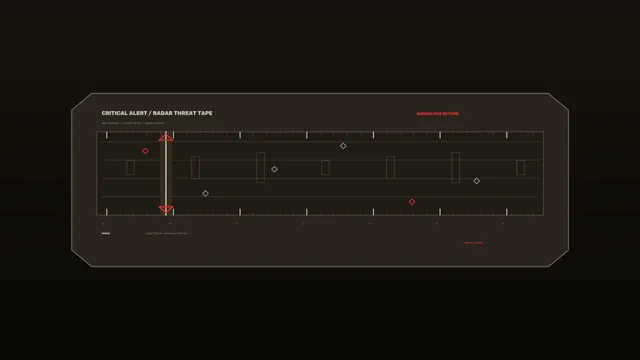 Critical Alert Radar Threat Tape Sci-Fi HUD Wallpaper