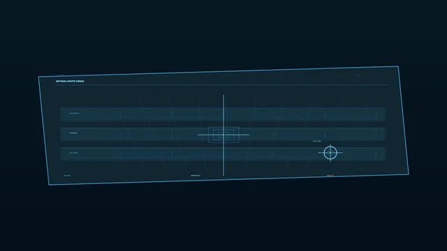 Sonar Tracking HUD Interface with Cyan Telemetry Grid | 4K Sci-Fi Wallpaper