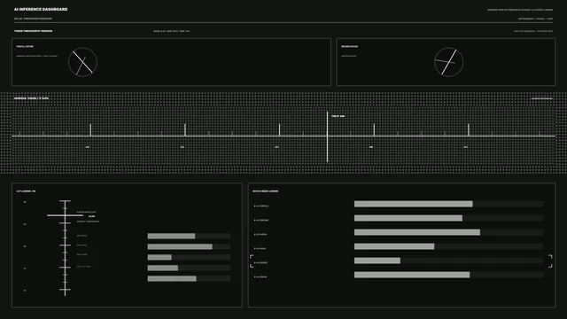 Monochrome Token Throughput HUD with Rotor Scanners 4K Wallpaper